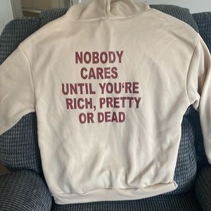 im selling a tanish hoodie!!